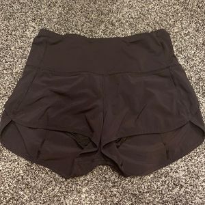 Lululemon Black High-waisted Speed Shorts 2.5 ins
